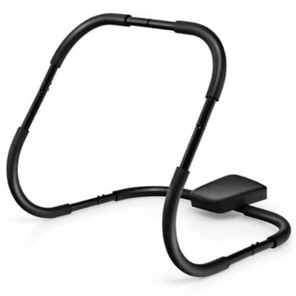 Costway - Portable AB Trainer Fitness Crunch Workout Exerciser with Headrest Home Office Gym - Black