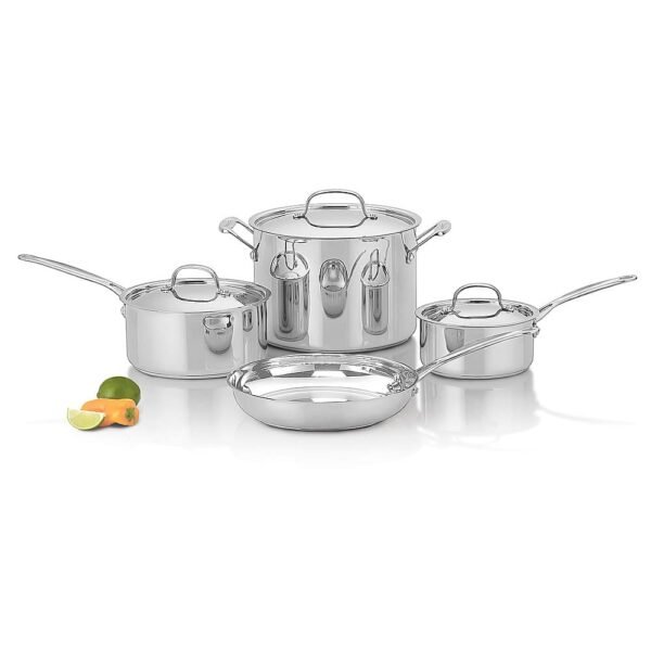 Cuisinart - Chef's Classic Nonstick Stainless 7-Piece Set - Stainless Steel