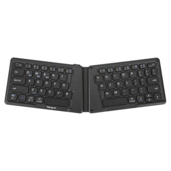 Targus - Ergonomic Foldable Bluetooth Antimicrobial Keyboard - Black