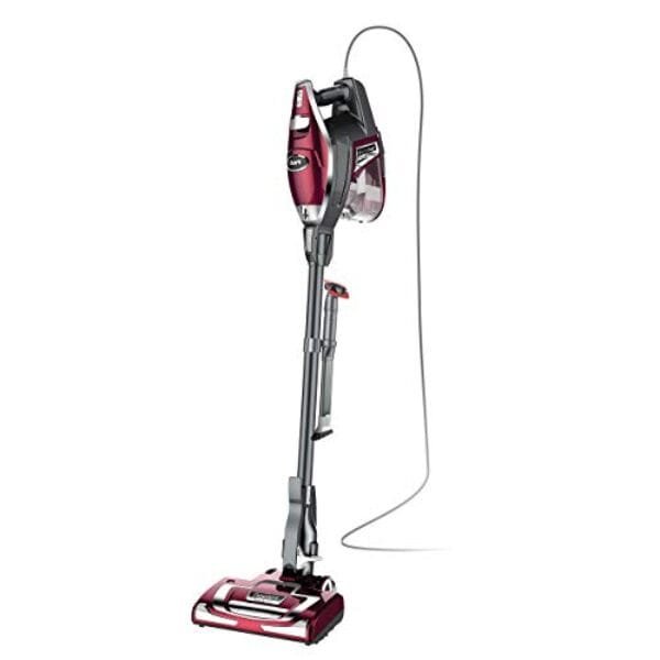 Shark HV322 Rocket Deluxe Pro Corded Stick Vacuum with LED Headlights, XL Dust Cup, Lightweight, Perfect for Pet Hair Pickup, Converts to a Hand Vacuum, with Pet Attachments, Bordeaux/Silver