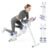 Costway – Ab Machine Foldable Core & Abdominal Workout Trainer Cruncher Adjustable Heights – White/Purple