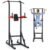 Costway – Multi-function Power Tower Pull Up Bar Dip Stand Home Gym Full-body Workout – Black/Red