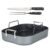 Viking Hard Anodized Roasting Pan with Rack and Bonus Carving Set – Black