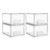 Vtopmart 4 Pack Clear Stackable Storage Drawers, 4.4” Tall Acrylic Bathroom Makeup Organizer,Plastic Storage Bins For Vanity, Undersink, Kitchen Cabinets, Pantry, Home Organization and Storage